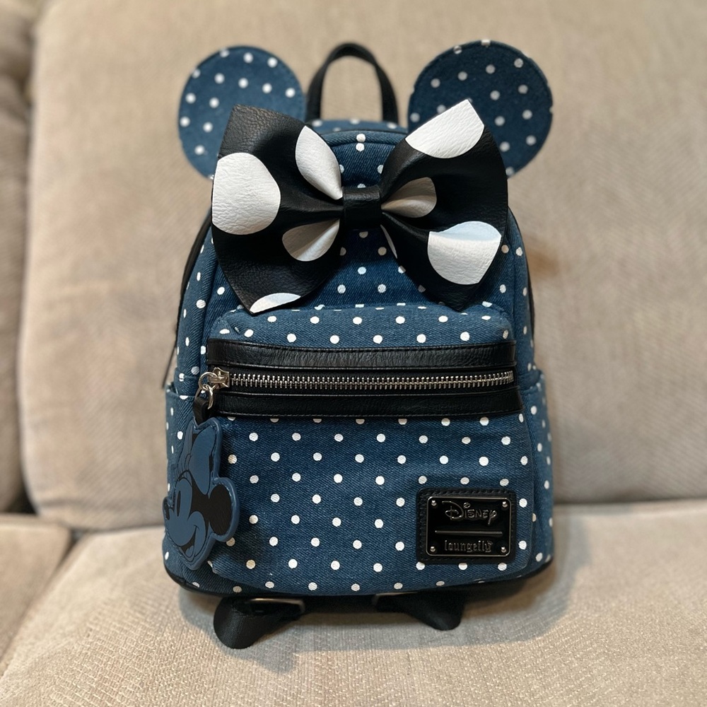 Disney Navy Polka Dot Backpack